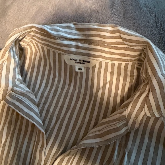 Striped Tiered Maxi shirt dress - Picture 4 of 4